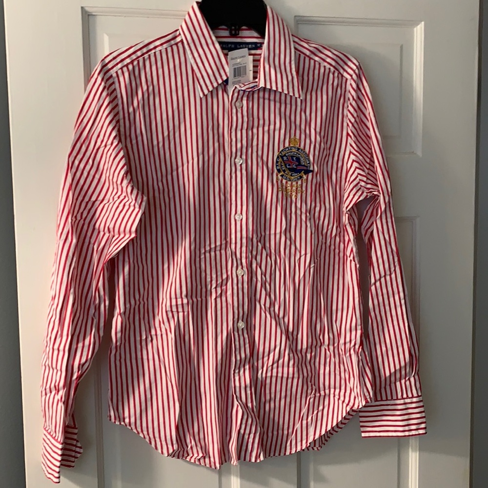 Ralph Lauren size 12 cotton striped shirt. NWT!